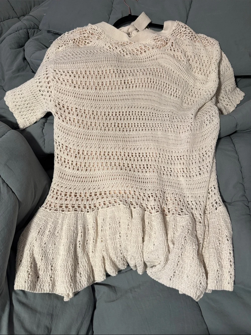 Free People Women's Cream Crochet Dress